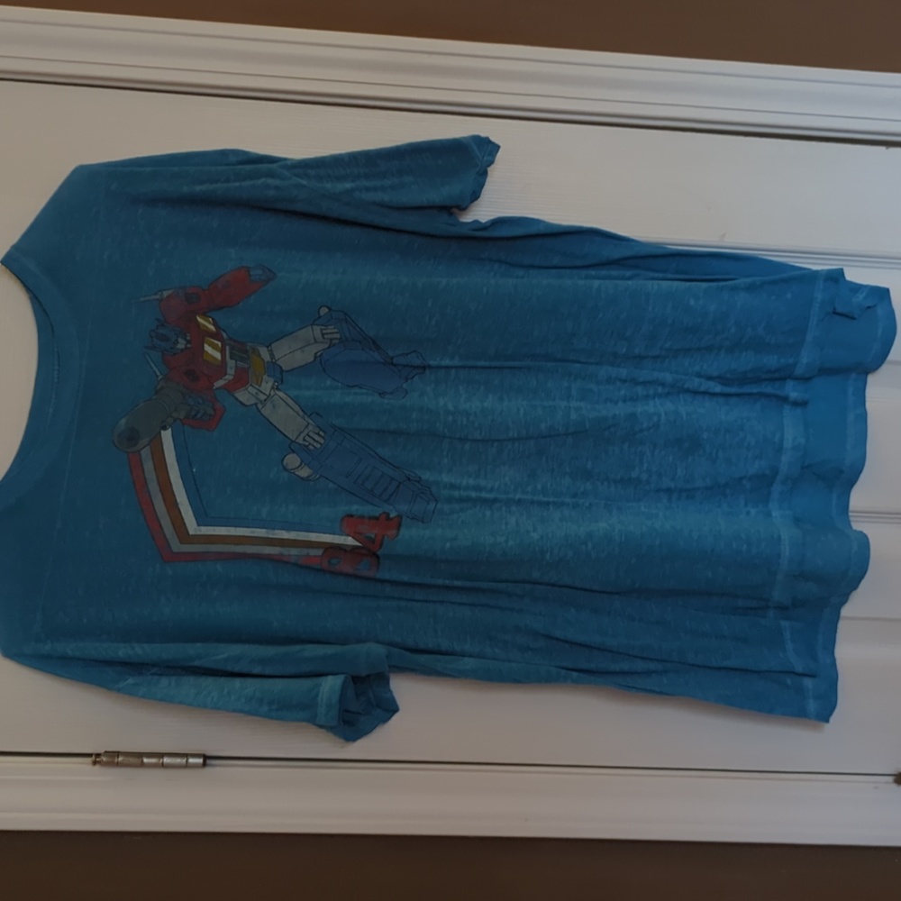 Mens Burnout T-Shirt  80's 90's 1984 Transformers Optimus Prime Distressed Sz XL